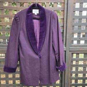 Vintage Wool & Velvet Blazer